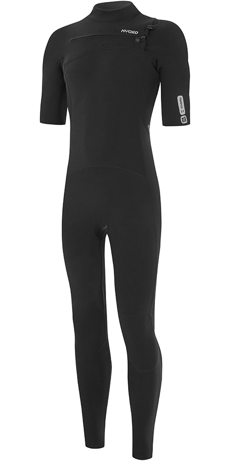2025 Nyord Mens Tempus 2/2mm Short Sleeve Chest Zip Wetsuit N04BA00010 - Black